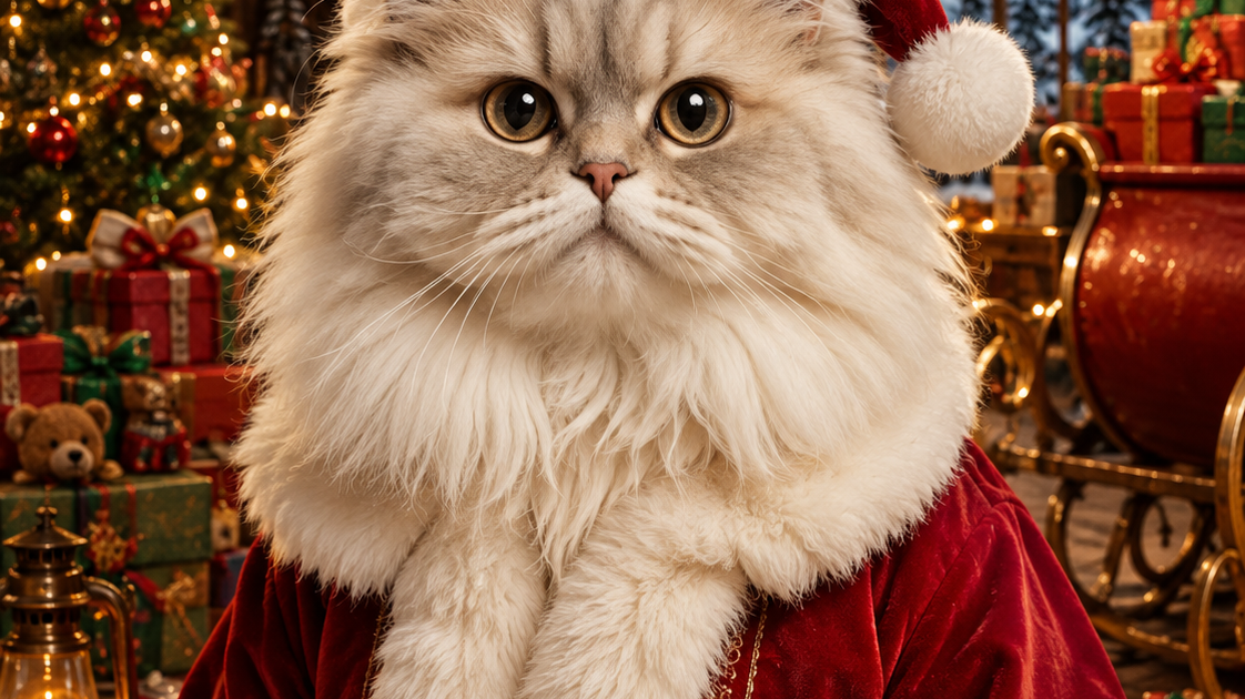 Turn Your Cat Into Santa: A Christmas Portrait They’ll Never Forgive You For