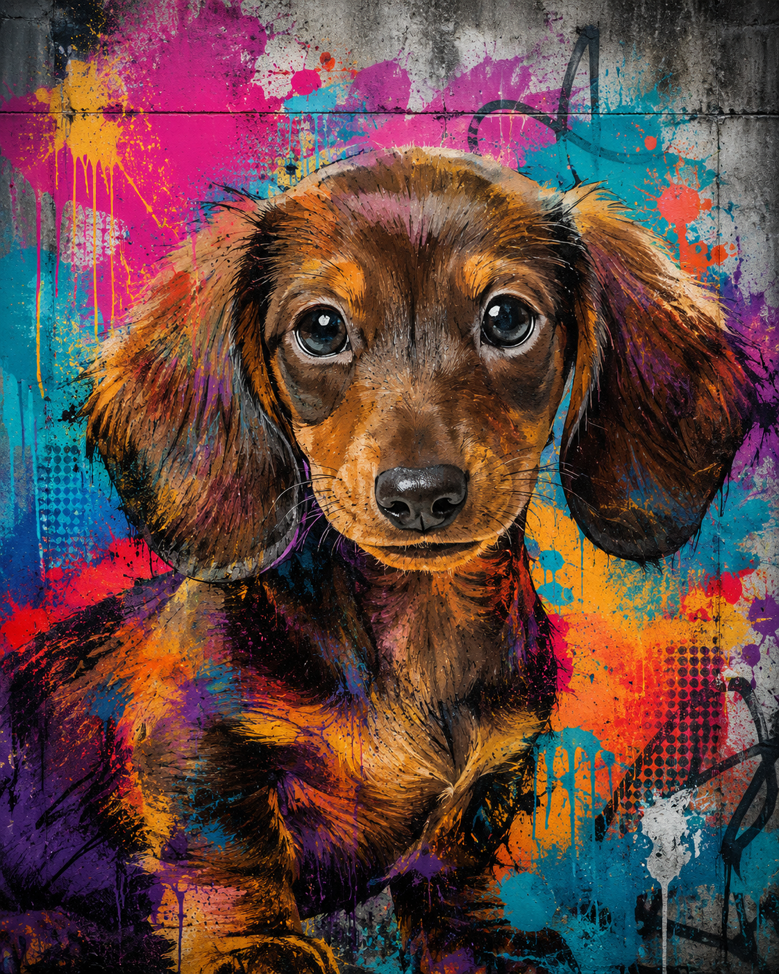 Graffiti Pet Portraits: Bold Artwork for Pets with Personality