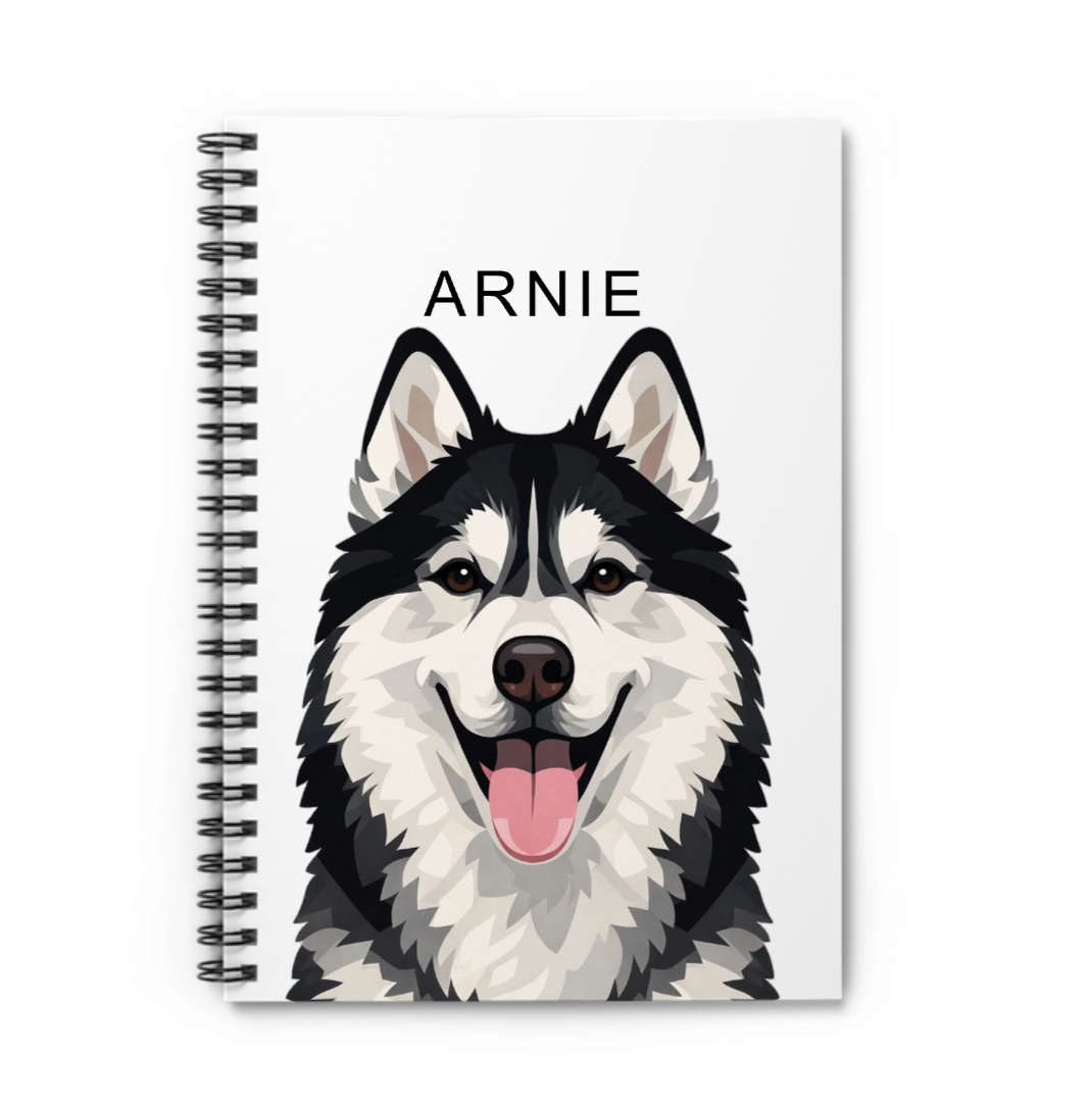 Custom pet portrait notebook